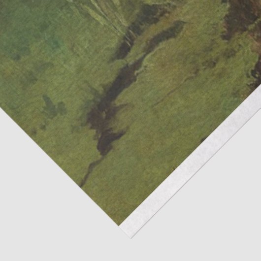 Cupid die naar rivierwaterolie kijkt tissuepapier (Detail)