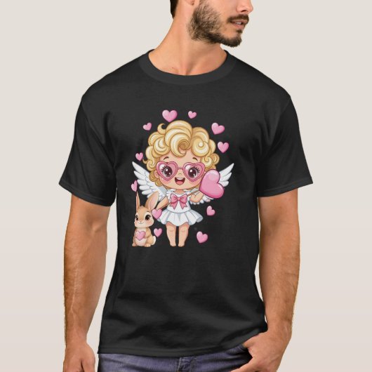 Cupid en Bunny Dans T-shirt (Voorkant)