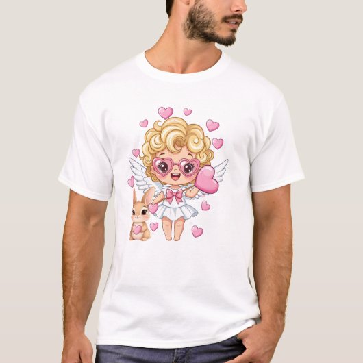 Cupid en Bunny Dans T-shirt (Voorkant)