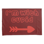 Cupid en ik zijn met Cupid Kussensloop (Voorkant-Rechts)