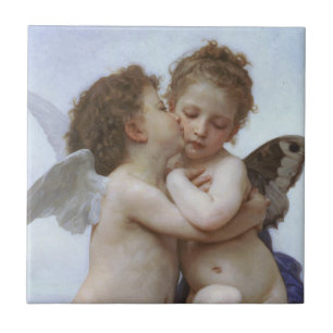 Cupid en Psyche als babykeramische Tegel Tegeltje
