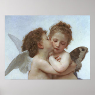 Cupid en Psyche als kind Poster
