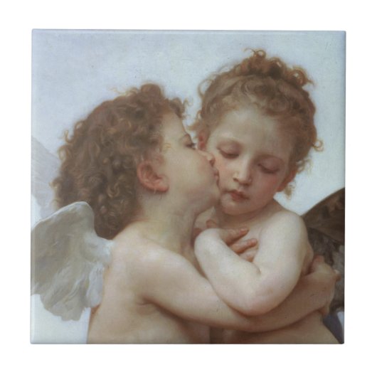 Cupid en Psyche als kind Tegeltje (Voorkant)
