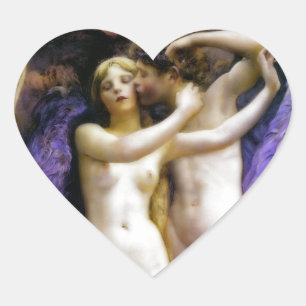 Cupid en Psyche Hart Sticker
