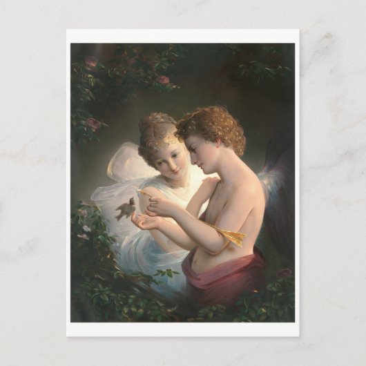Cupid en Psyche, Louis Prang Briefkaart (Voorkant)