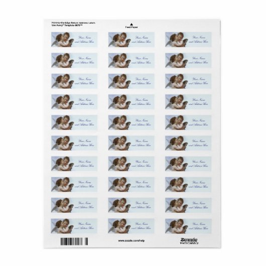 Cupid en Psyche Return Address Label (Full Sheet)