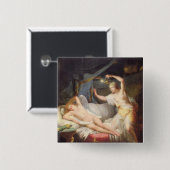 Cupid en Psyche Vierkante Button 5,1 Cm (Voorkant /achterkant)