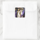 Cupid en Psyche Vierkante Sticker (Tas)