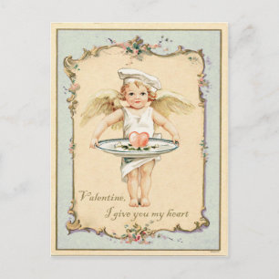 Cupid Engel Hart Vintage Reproductie Briefkaart