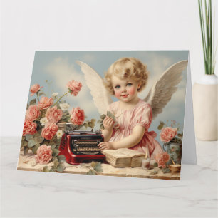 Cupid Engel schrijft een liefdesbrief Kaart