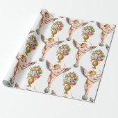 Cupid Floral wrapping papier (Uitgerold)