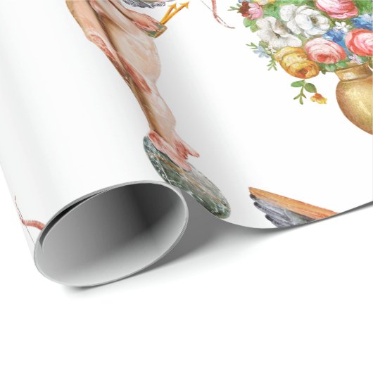 Cupid Floral wrapping papier (Rol Hoek)