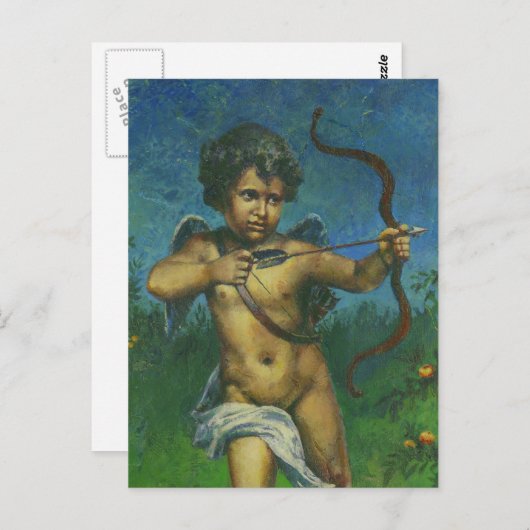 Cupid fresco-ontwerp briefkaart (Voorkant / Achterkant)