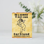 Cupid Gezocht Poster Briefkaart (Staand voorkant)