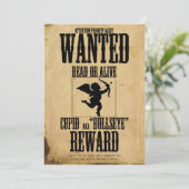 Cupid Gezocht Poster Valentijnsdag Uitnodiging (Staand voorkant)