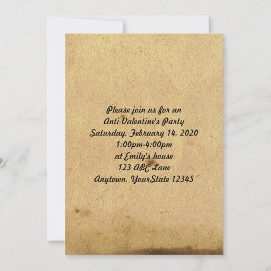 Cupid Gezocht Poster Valentijnsdag Uitnodiging (Achterkant)