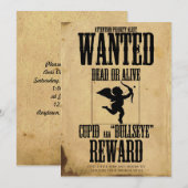 Cupid Gezocht Poster Valentijnsdag Uitnodiging (Voorkant / Achterkant)