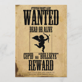 Cupid Gezocht Poster Valentijnsdag Uitnodiging