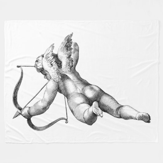 Cupid (God van liefde) Fleece Blanket Deken (Voorkant (Horizontaal))