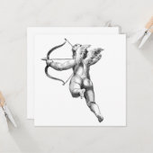 Cupid God van Liefde Kaart (Voorkant / Achterkant in situ)