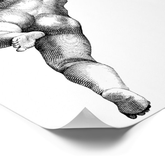 Cupid God van Liefde Poster (Hoek)