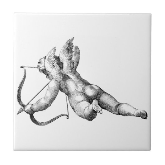 Cupid God van Liefde Tegeltje (Voorkant)