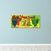 Cupid Grape LabelStarkey, NY Canvas Afdruk (Insitu (Houten vloer))