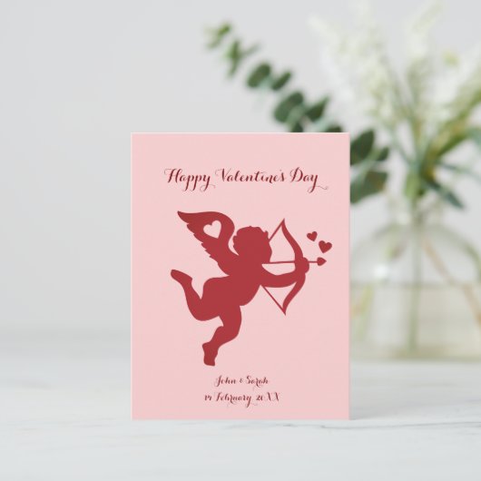 CUPID Happy Valentine's Day Briefkaart (Staand voorkant)