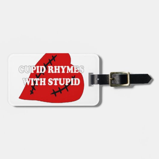 Cupid-harsen met staartje bagagelabel (Voorkant horizontaal)