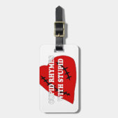 Cupid-harsen met staartje bagagelabel (Voorkant verticaal)