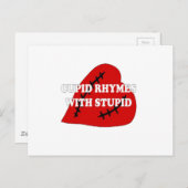 Cupid-harsen met staartje briefkaart (Voorkant / Achterkant)