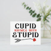 Cupid-harsen met staartje briefkaart (Staand voorkant)
