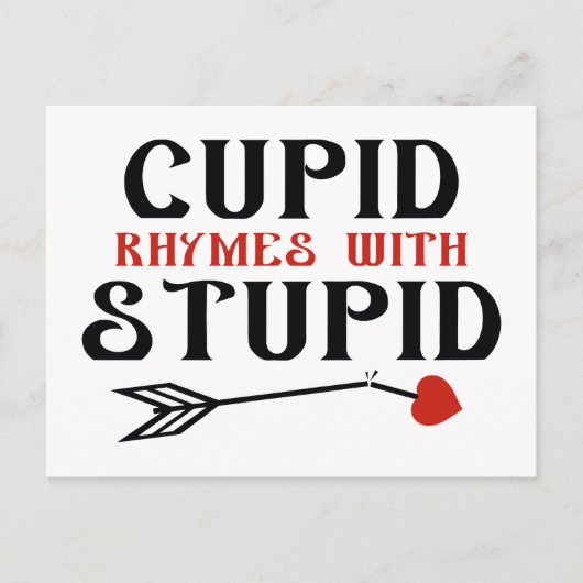 Cupid-harsen met staartje briefkaart (Voorkant)