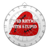 Cupid-harsen met staartje dartbord (Voorkant)