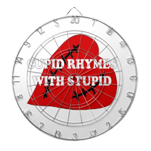Cupid-harsen met staartje dartbord (Voorkant)