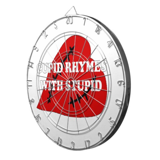 Cupid-harsen met staartje dartbord (Voorkant Rechts)