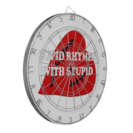 Cupid-harsen met staartje dartbord (Voorkant Links)