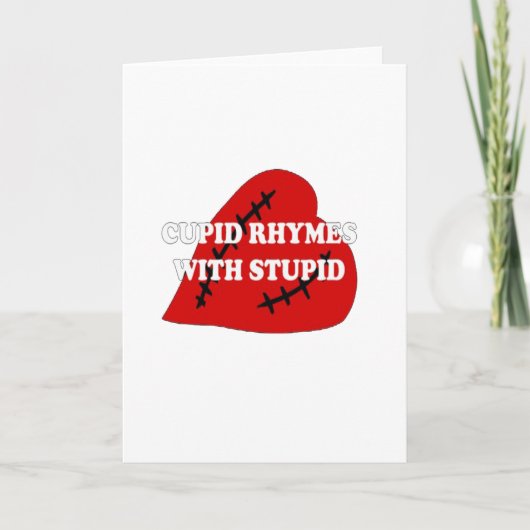 Cupid-harsen met staartje feestdagen kaart (Voorkant)