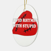 Cupid-harsen met staartje keramisch ornament (Links)