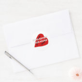 Cupid-harsen met staartje ronde sticker (Envelop)