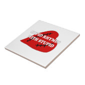 Cupid-harsen met staartje tegeltje (Zijkant)