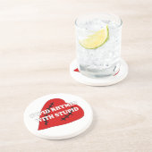 Cupid-harsen met staartje zandsteen onderzetter (Zijkant)