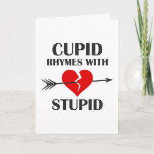 Cupid-harsen met stollende Valentijnsdag Feestdagen Kaart