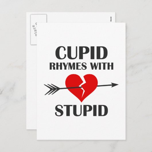 Cupid-harsen met stollende Valentijnsdag Feestdagenkaart (Voorkant / Achterkant)