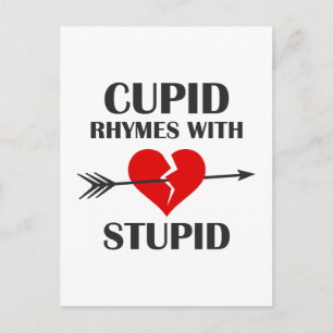 Cupid-harsen met stollende Valentijnsdag Feestdagenkaart