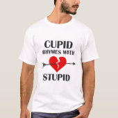 Cupid-harsen met stollende Valentijnsdag T-shirt (Voorkant)