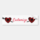 Cupid Heart Black Spade Thunder_Cove Bumpersticker (Voorkant)
