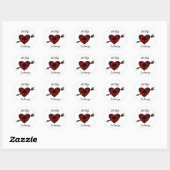 Cupid Heart Black Spade Thunder_Cove Ronde Sticker (Vel)