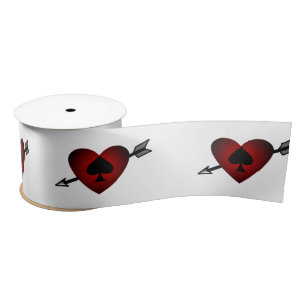 Cupid Heart Black Spade Thunder_Cove Satijnen Lint