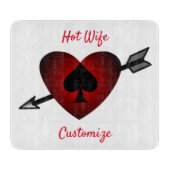 Cupid Heart Black Spade Thunder_Cove Snijplank (Voorkant)